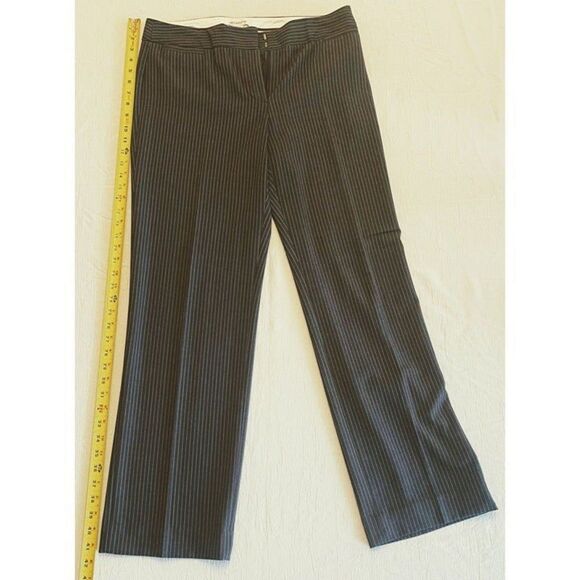 Liz Claiborne Women's dress pants AUDRA Grey/White Stripe Pants Women Size 10 - Picture 2 of 11